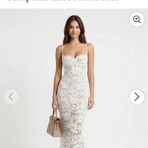 Chic White Lace Maxi Dress